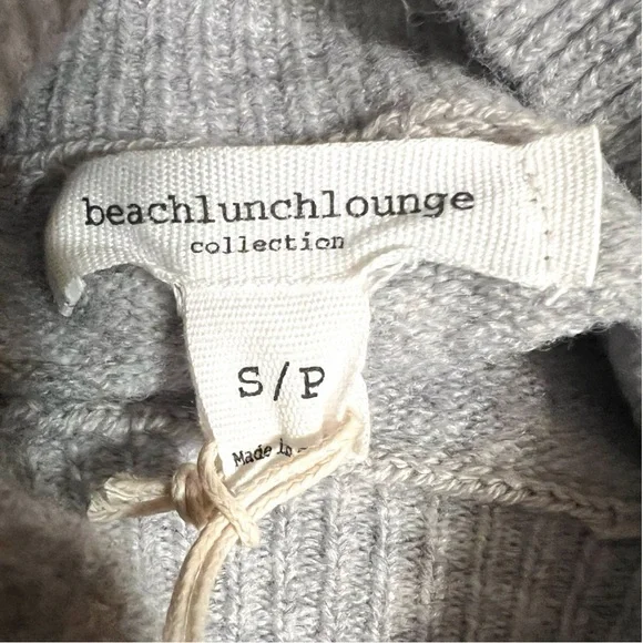 NWT BeachLunchLounge Portia Striped Mock Neck Sweater Small - Picture 3 of 8
